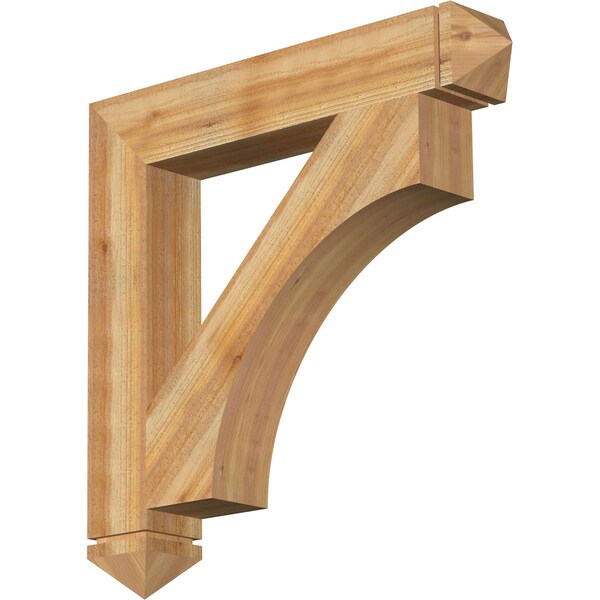 Ekena Millwork Westlake Arts & Crafts Rough Sawn Bracket, Western Red Cedar, 6"W x 38"D x 38"H BKT06X38X38WTL03RWR - main